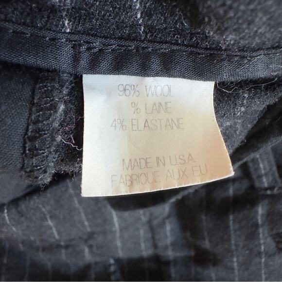 Theory Wool Pinstripe Pants Business Casual Pockets Belt loops zip hook and eye - Picture 8 of 10
